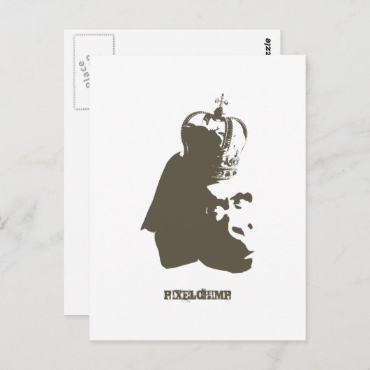 Stencil King Ape Postkarte (Vorne/Hinten)