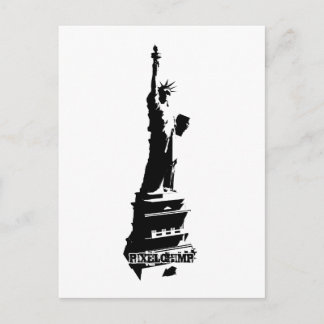 Stencil Liberty Black Postkarte