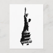 Stencil Liberty Black Postkarte (Vorderseite)