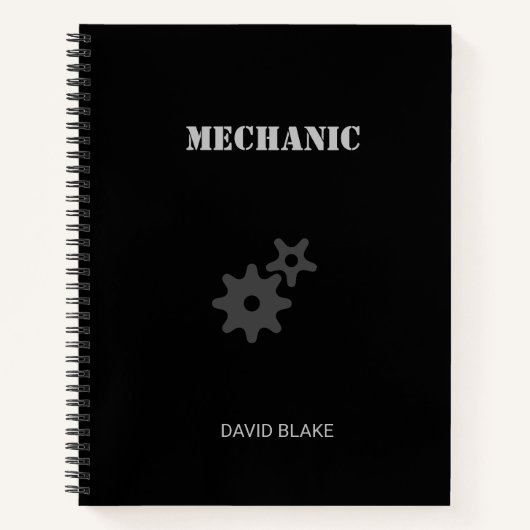 Stencil Mechanical Black Notizblock (Vorderseite)