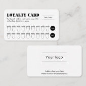 Stencil Typography Coffee Loyalty Card Treuekarte (Vorne/Hinten)