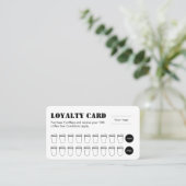 Stencil Typography Coffee Loyalty Card Treuekarte (Stehend Vorderseite)