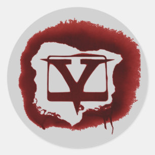 Stencil V-tube Runder Aufkleber