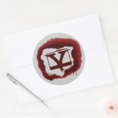 Stencil V-tube Runder Aufkleber (Umschlag)