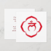 "Stenciled" 1. Chakra - Muladhara Einladung (Vorne/Hinten)