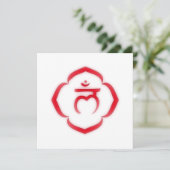 "Stenciled" 1. Chakra - Muladhara Einladung (Stehend Vorderseite)