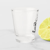 Stenciled Black Horating with Dust Wirbel Schnapsglas (Links)