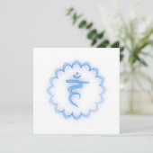 "Stenciled" Crown Chakra - Sahasrara Einladung (Stehend Vorderseite)