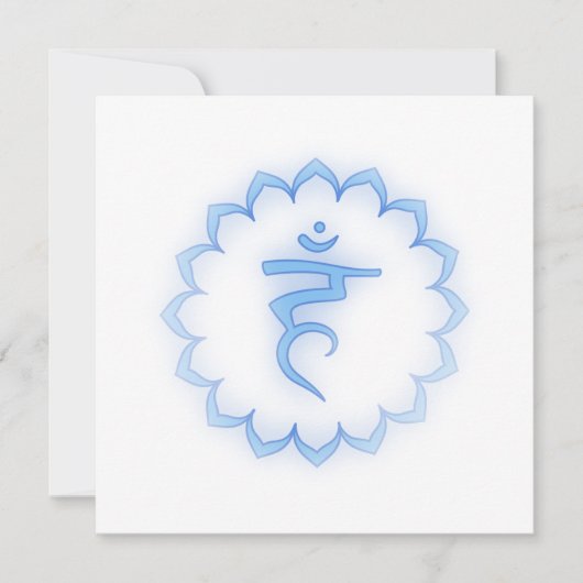 "Stenciled" Crown Chakra - Sahasrara Einladung (Vorderseite)