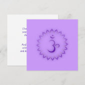 "Stenciled" Crown Chakra - Sahasrara Einladung (Vorne/Hinten)