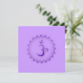 "Stenciled" Crown Chakra - Sahasrara Einladung (Stehend Vorderseite)