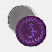 "Stenciled" Crown Chakra - Sahasrara Magnet (Vorderseite/Rückseite)