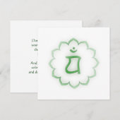 "Stenciled" Herz Chakra - Anahata Einladung (Vorne/Hinten)