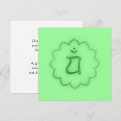 "Stenciled" Herz Chakra - Anahata Einladung (Vorne/Hinten)