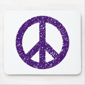 Stenciled Peace Symbol - DP Lila Mousepad