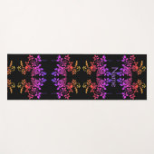 Stenciled Rose Blume Abstrakte Farben Personalisie Yogamatte (Vorderseite (Horizontal))