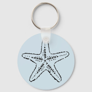 Stenciled Sea Star Schlüsselanhänger