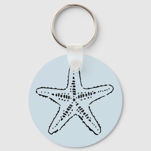 Stenciled Sea Star Schlüsselanhänger (Vorderseite)