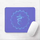 "Stenciled" Throat Chakra - Light Blue Mousepad (Mit Mouse)