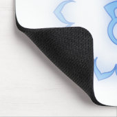 "Stenciled" Throat Chakra - Light Blue Mousepad (Ecke)
