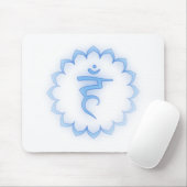 "Stenciled" Throat Chakra - Light Blue Mousepad (Mit Mouse)