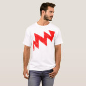 Stenciled ZigZag - Red T-Shirt (Vorne ganz)