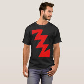 Stenciled ZigZag - Red T-Shirt (Vorne ganz)