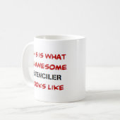 stenciler, awesome kaffeetasse (Vorderseite Links)