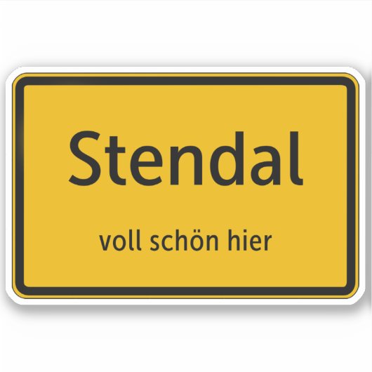 Stendal Aufkleber Sticker Autoaufkleber (Vorderseite)