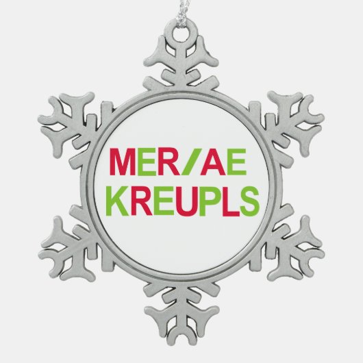 Steno Gerichts-Berichts-Weihnachtsfeiertag Schneeflocken Zinn-Ornament (Vorderseite)