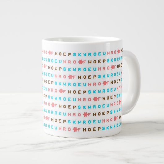 Steno Liebe-Hoffnungs-Freude-Tasse Jumbo-Tasse (Vorderseite Rechts)