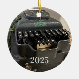 Steno-Maschinen-Schmuck Keramik Ornament