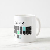 Steno Tastatur-Tasse Kaffeetasse (VorderseiteRechts)