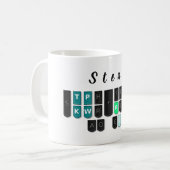 Steno Tastatur-Tasse Kaffeetasse (Vorderseite Links)