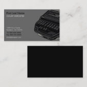 Stenograf Maschine Gerichtsschreiber-Visitenkarten Visitenkarte (Vorne/Hinten)