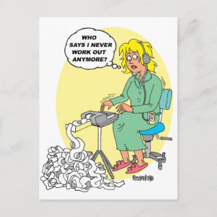 Stenographer Cartoon Postkarte