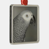 Stently African Gray Parrot Ornament Aus Metall (Rechts)