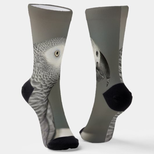 Stently African Gray Parrot Socken (Gewinkelt)