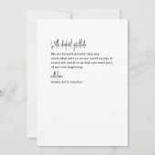 Stently Elegant Foto Wedding Vielen Dank Dankeskarte (Rückseite)