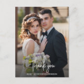 Stently Elegant Foto Wedding Vielen Dank Postkarte (Vorderseite)