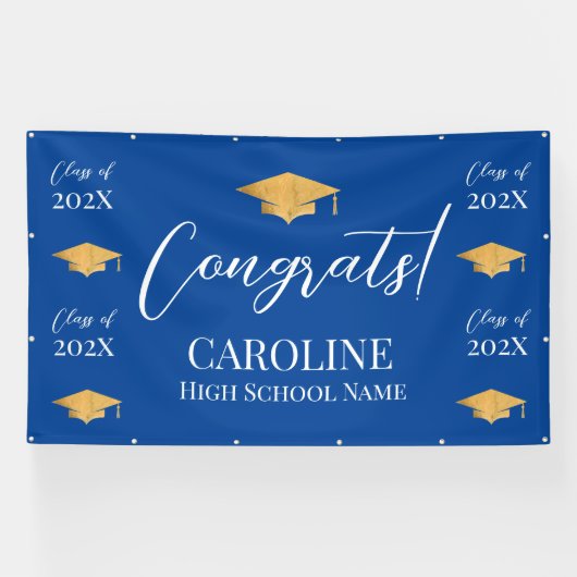 Step and repeat Graduation Backdrop banner (Horizontal)