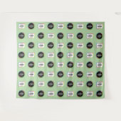 Step-and-Repeat-Medienwand - Sponsor-Logo-Hintergr Wandteppich (Vorderseite (Horizontal))