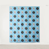 Step-and-Repeat-Medienwand - Sponsor-Logo-Hintergr Wandteppich (Vorderseite)