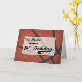 Step Brother 14. Geburtstag Basketball Groß Karte (Gelbe Blume)