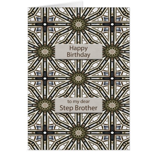 Step Brother Birthday Abstrakt Mandala Design (Vorne)