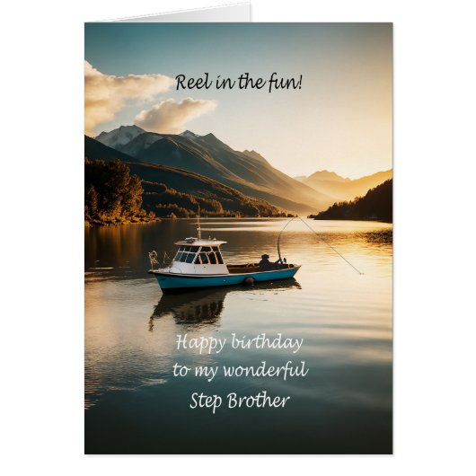 Step Brother Fishing From a Boat Birthday (Vorne)