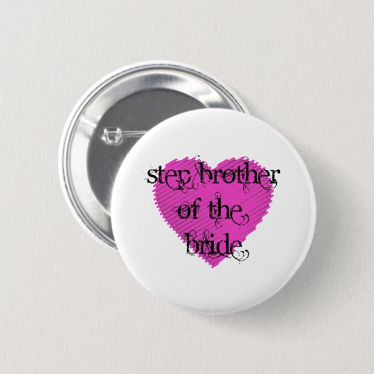 Step Brother of the Bride Button (Vorne & Hinten)