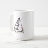 Step by Step – Minimal Motivational Quote  Kaffeetasse (Vorderseite Links)