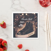 Step Chic Shoe Girl Sweet 16 Sneaker Ball Geburtst Serviette (Beispiel)