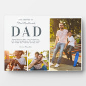Step Dad Photo Collage Keepsake Gift Fotoplatte (Vorderseite)